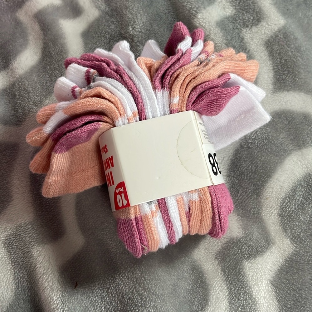 Infant Ankle Socks 10 pack shoe size 0-12